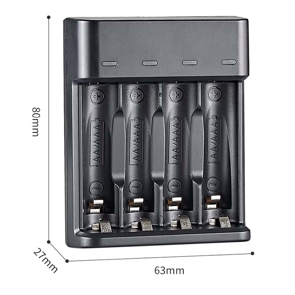 Greentech Pil Şarj Cihazı (Dört Yuvalı) - 1.2V Ni-Mh / Ni-Cd Aa / Aaa / GT-BC07