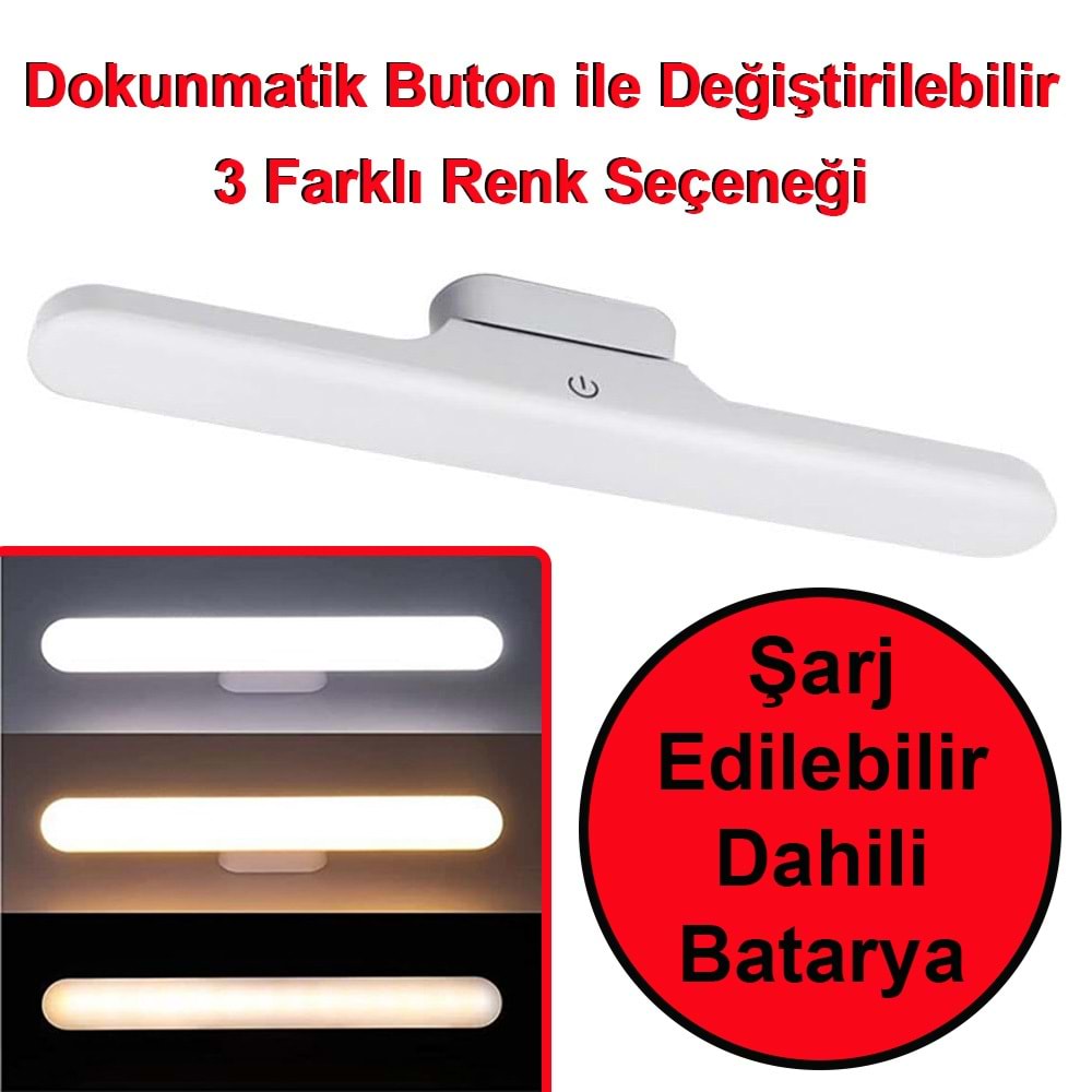 Greentech Usb Şarjlı 3 Renk Işıklı Led Aydınlatma / GT-CL03-3 Adet