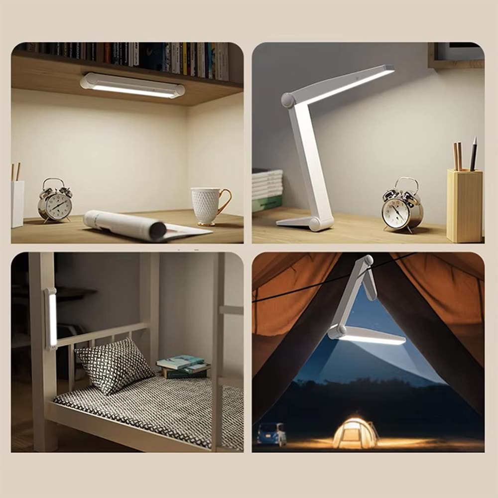 Greentech Masaüstü Şarjlı Katlanabilir Portatif LED Aydınlatma / GT-CL14