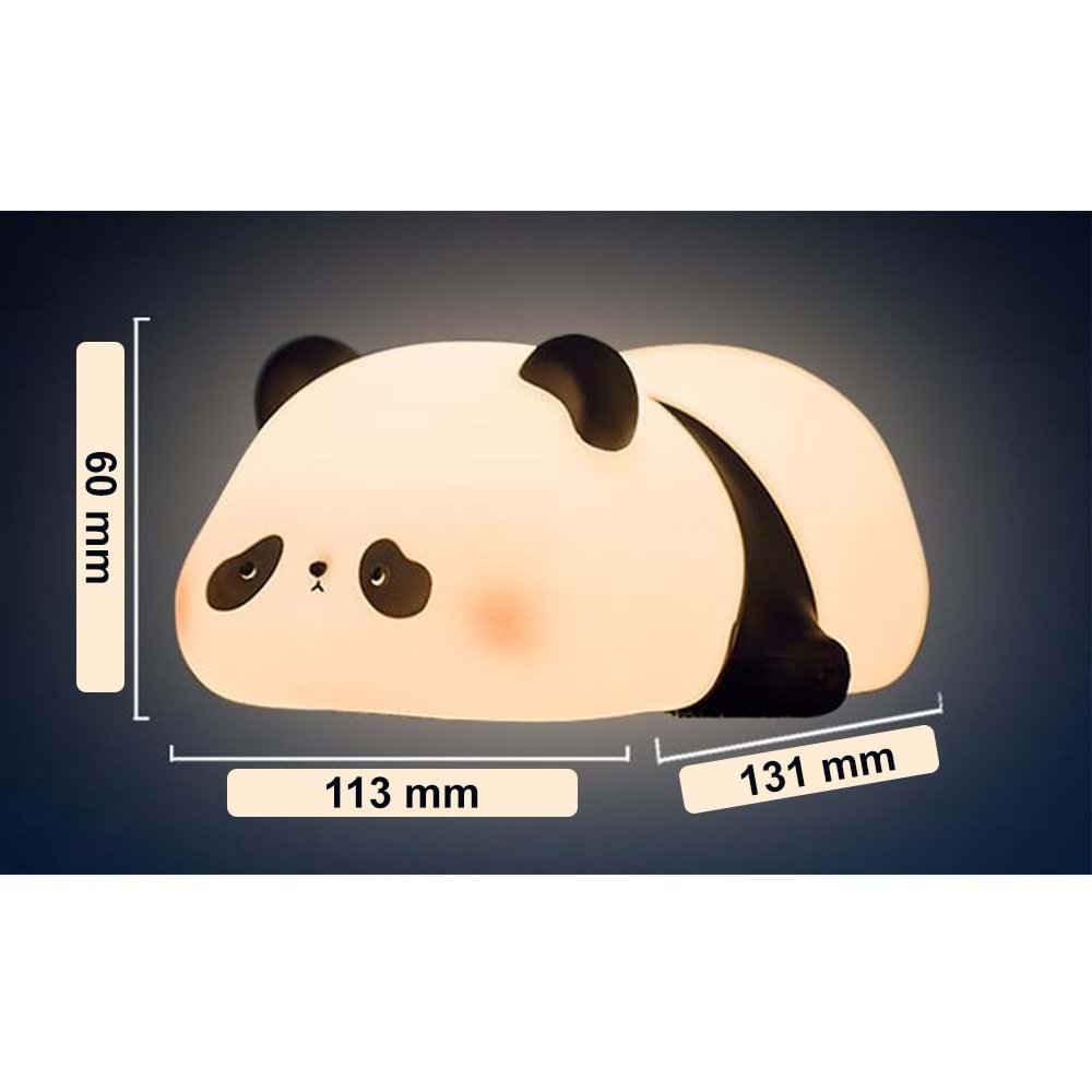 Greentech Dokunmatik Silikon Panda Gece Lambası / GT-CL17