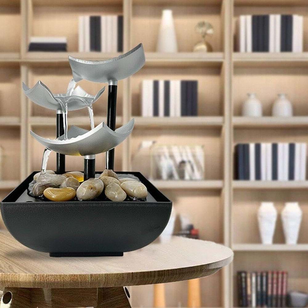 Greentech Dekoratif Masaüstü Işıklı Mini Şelale GT-DF01