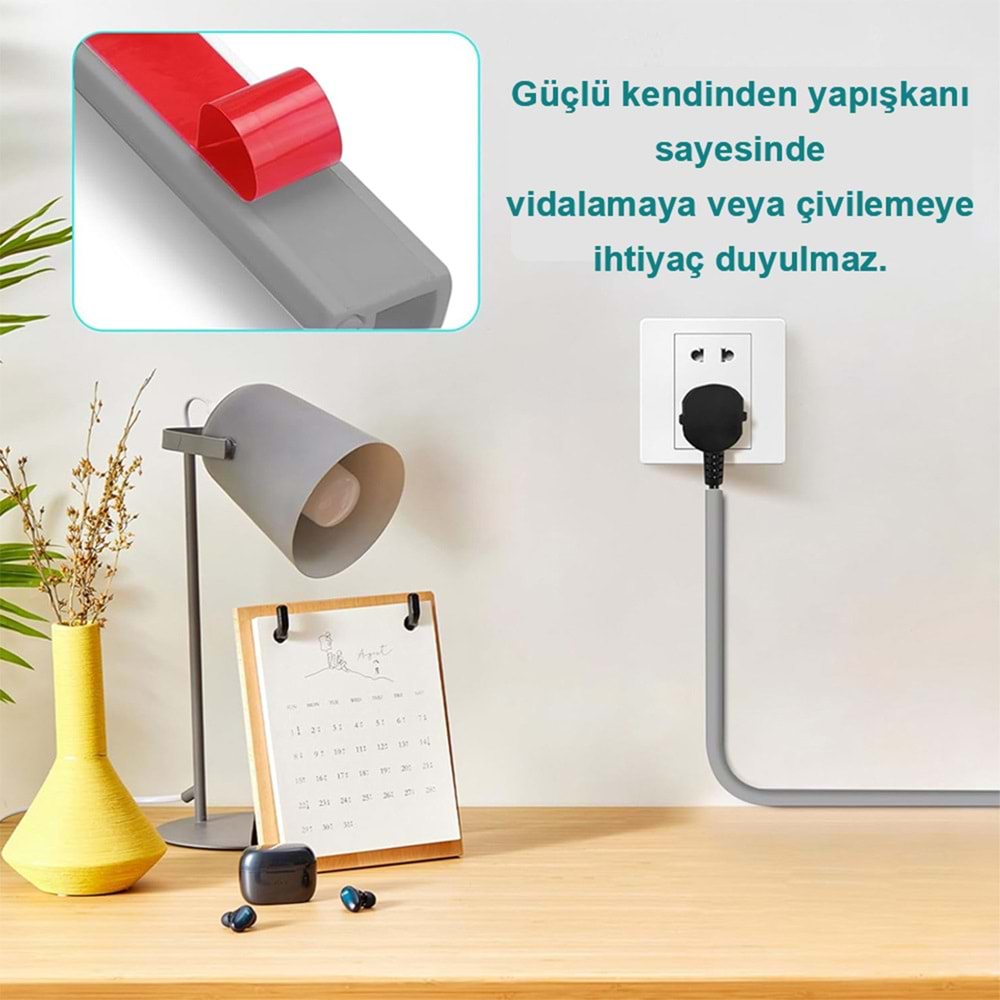Greentech Esnek Kablo Kanalı Gri / GT-KK02