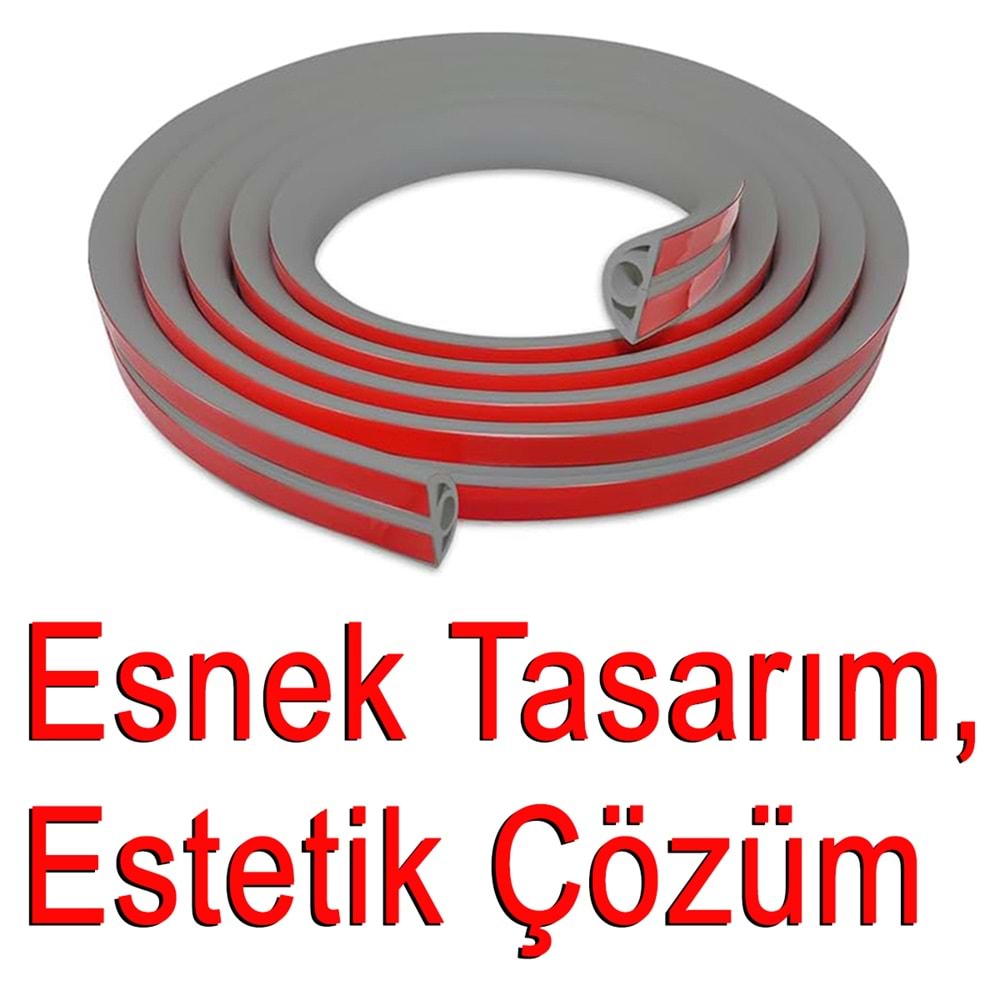 Greentech Esnek Kablo Kanalı Gri / GT-KK04