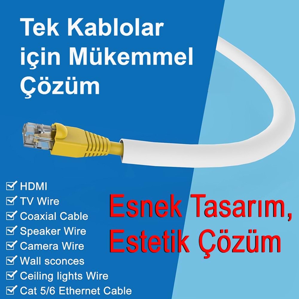 Greentech Esnek Kablo Kanalı Beyaz / GT-KK05