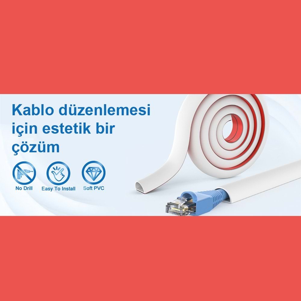 Greentech Esnek Kablo Kanalı Beyaz / GT-KK05