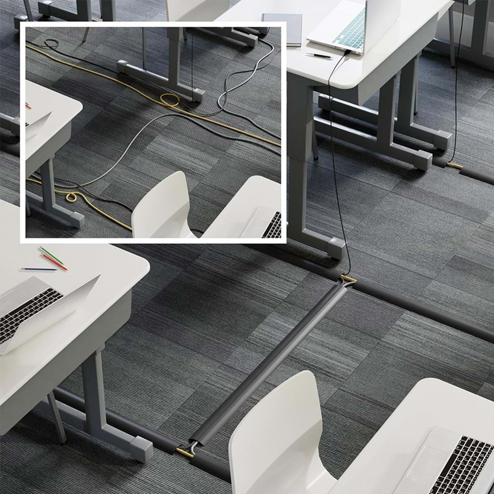 Greentech Esnek Kablo Kanalı Siyah / GT-KK06