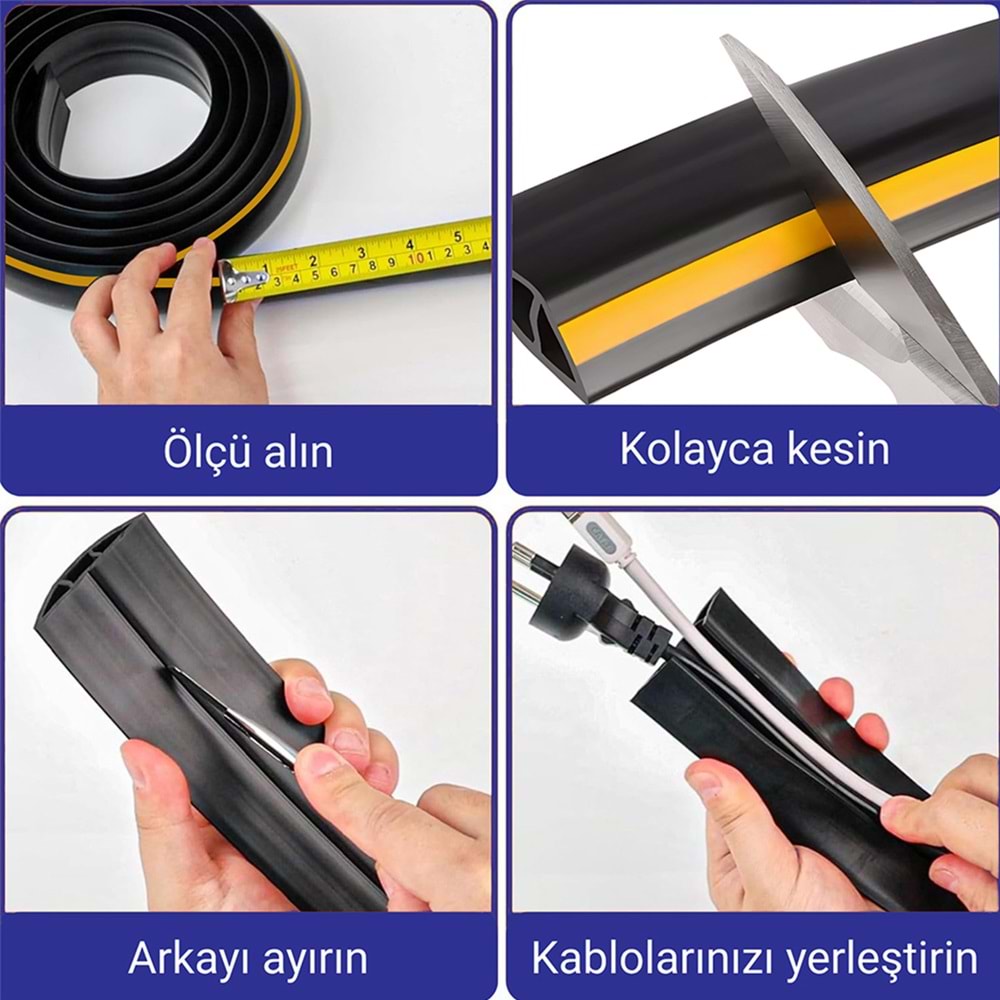 Greentech Esnek Kablo Kanalı Gri / GT-KK08
