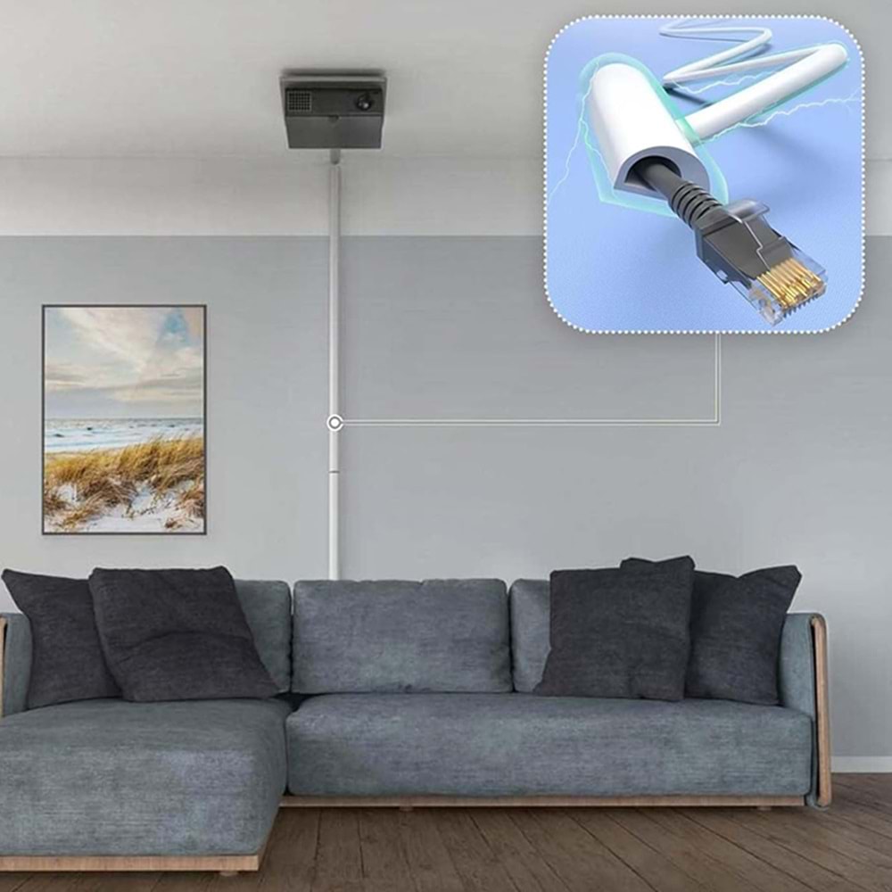 Greentech Esnek Kablo Kanalı KREM / GT-KK12