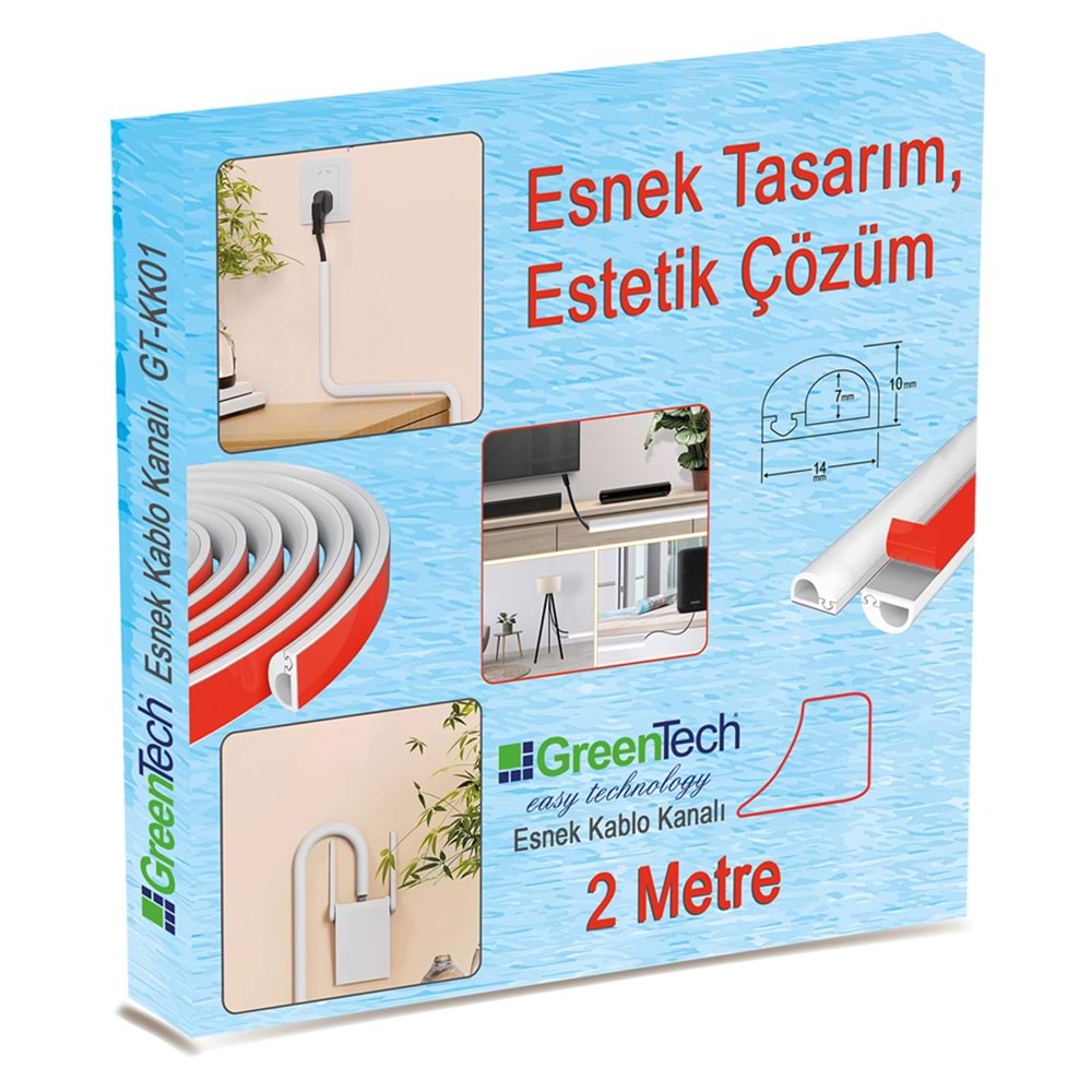 Greentech Esnek Kablo Kanalı KREM / GT-KK12