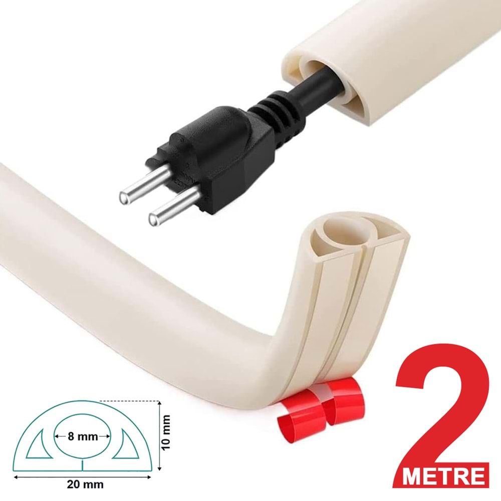 Greentech Esnek Kablo Kanalı KREM / GT-KK13