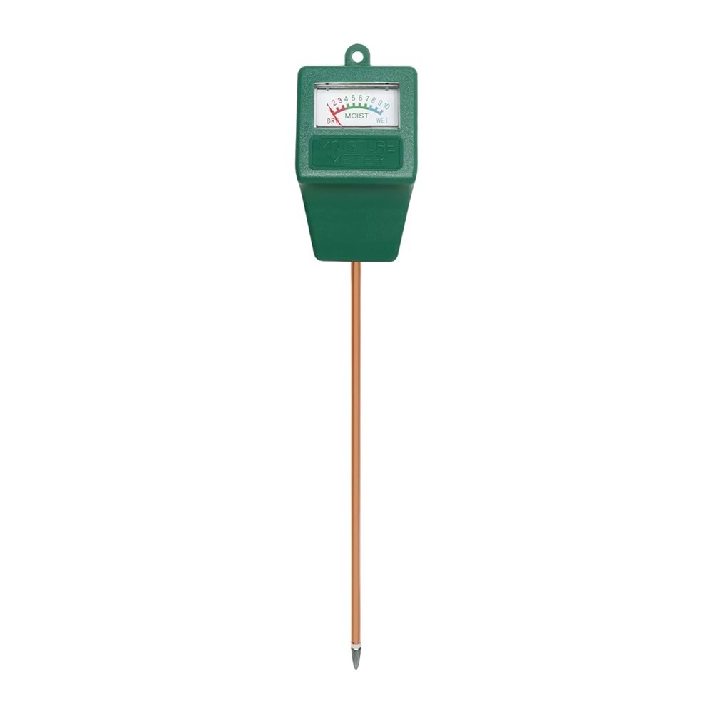 Greentech Toprak Nem Ölçer, Pilsiz Analog Bitki ve Saksı Nem Ölçüm Cihazı, 19,4 cm Metal Prob / GT-MM01