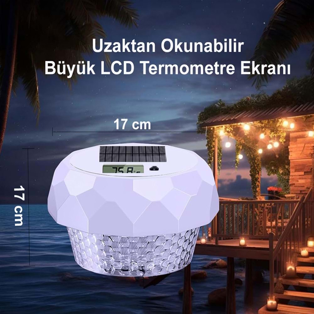 Greentech Güneş Enerjili Kumandalı Havuz LED Aydınlatma 1 ADET/GT-PL03