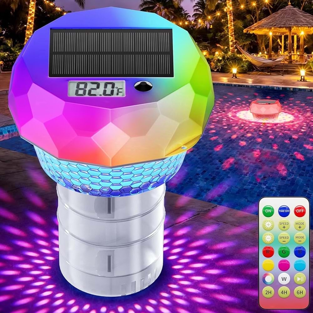 Greentech Güneş Enerjili Kumandalı Havuz LED Aydınlatma 1 ADET/GT-PL04