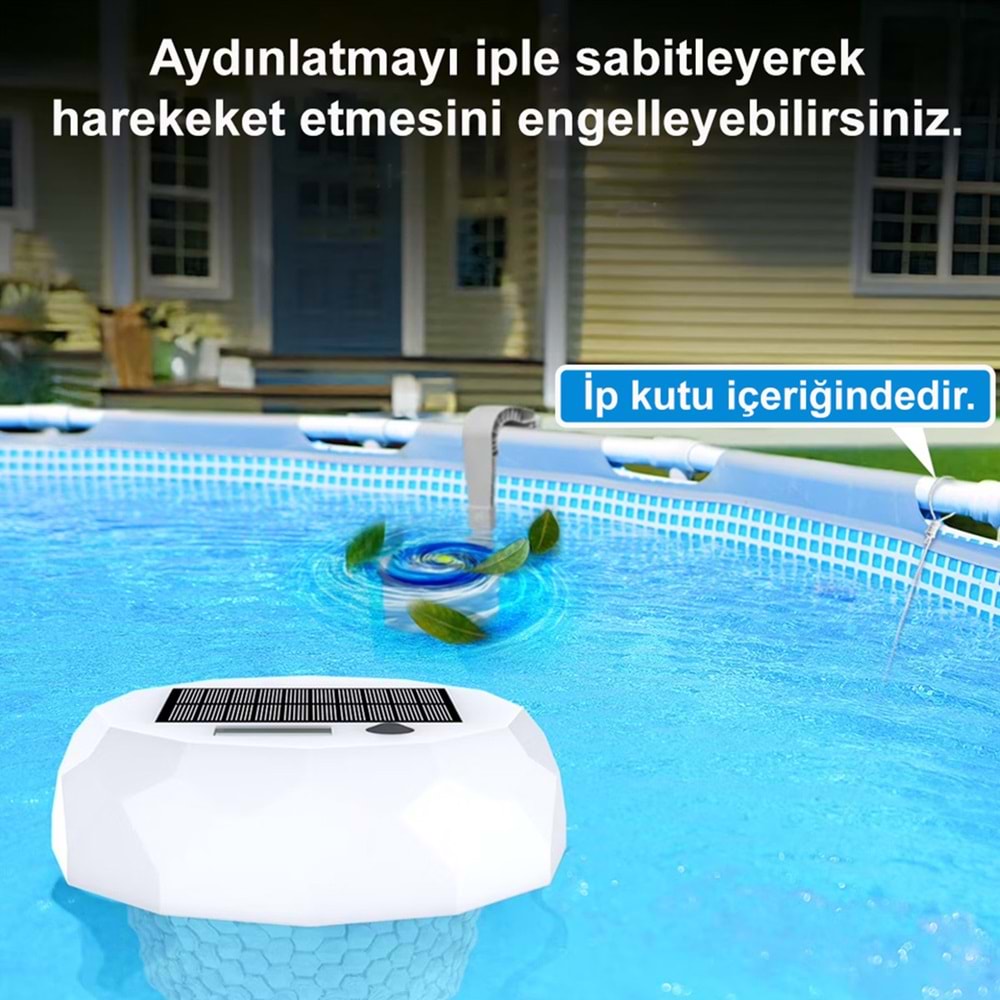 Greentech Güneş Enerjili Kumandalı Havuz LED Aydınlatma 1 ADET/GT-PL04
