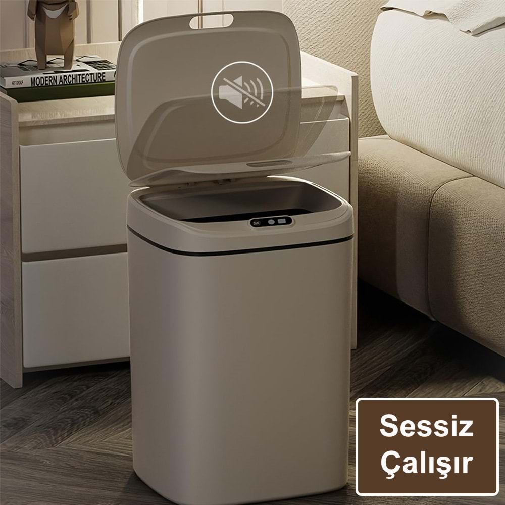 Greentech Sensörlü Şarjlı 12 Litre Çöp Kovası / GT-SC11