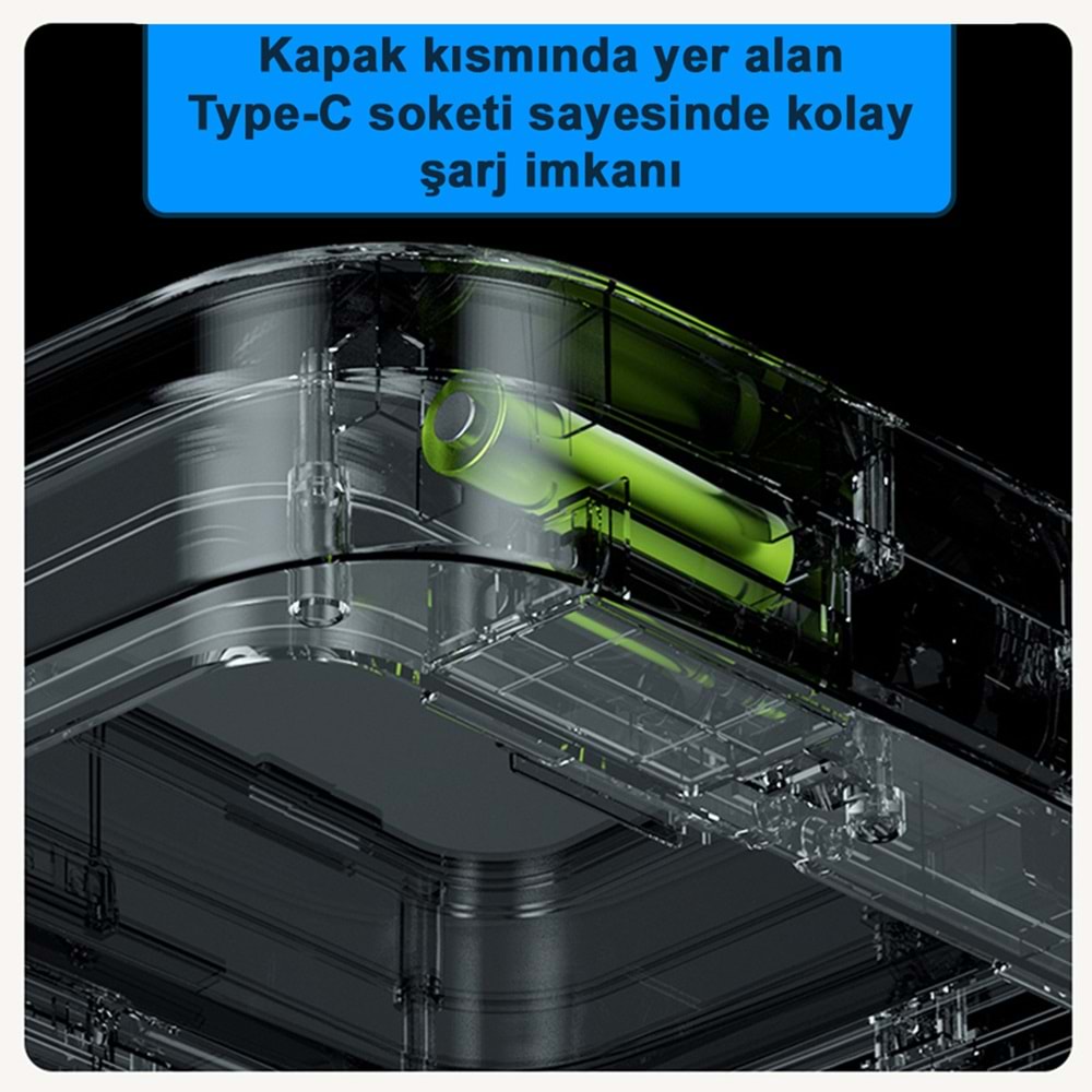 Greentech Sensörlü 22 Litre Çöp Kovası (Şarj Edilebilir Lityum Pilli) / GT-SC05