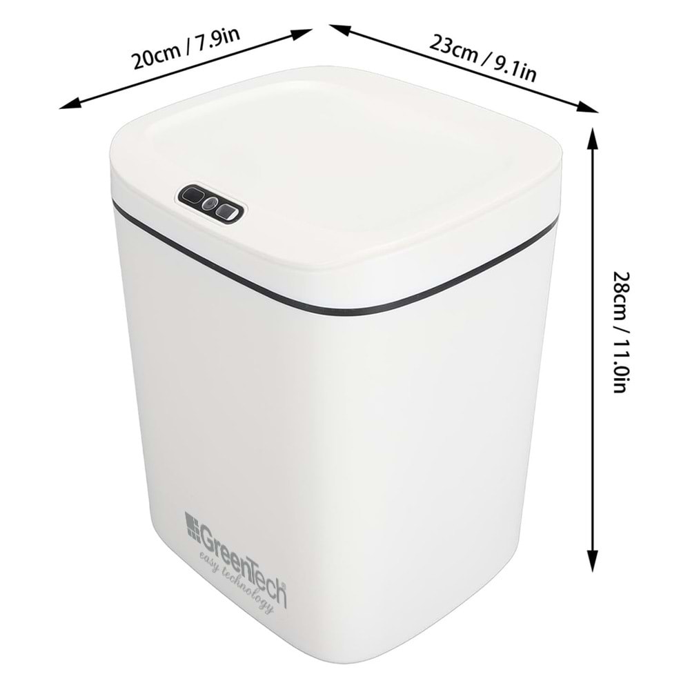 Greentech Sensörlü Şarjlı 16 Litre Çöp Kovası / GT-SC13