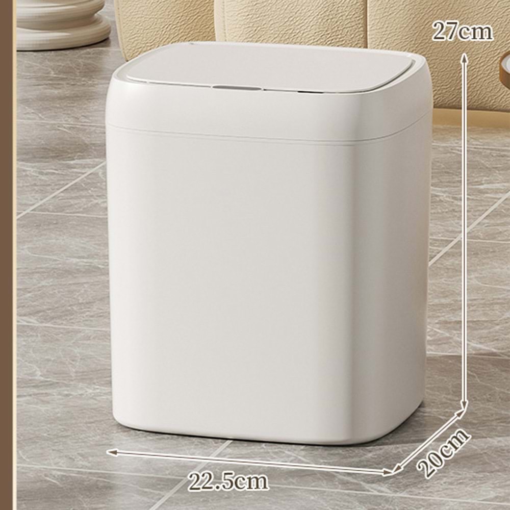 Greentech Sensörlü 12 Litre Çöp Kovası (Şarj Edilebilir Lityum Pilli) / GT-SC14