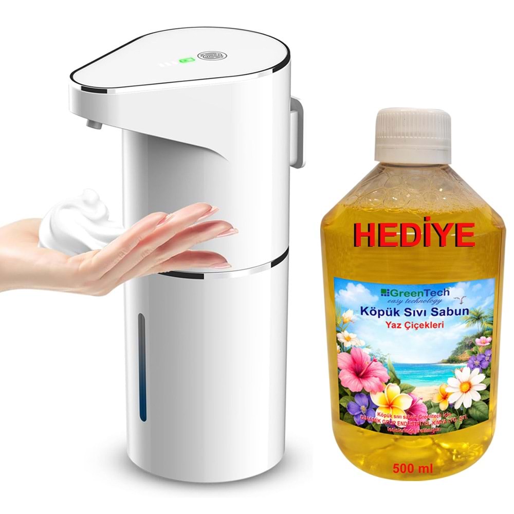 Greentech Sensörlü USB Şarjlı Köpük Sabunluk / GT-SD01