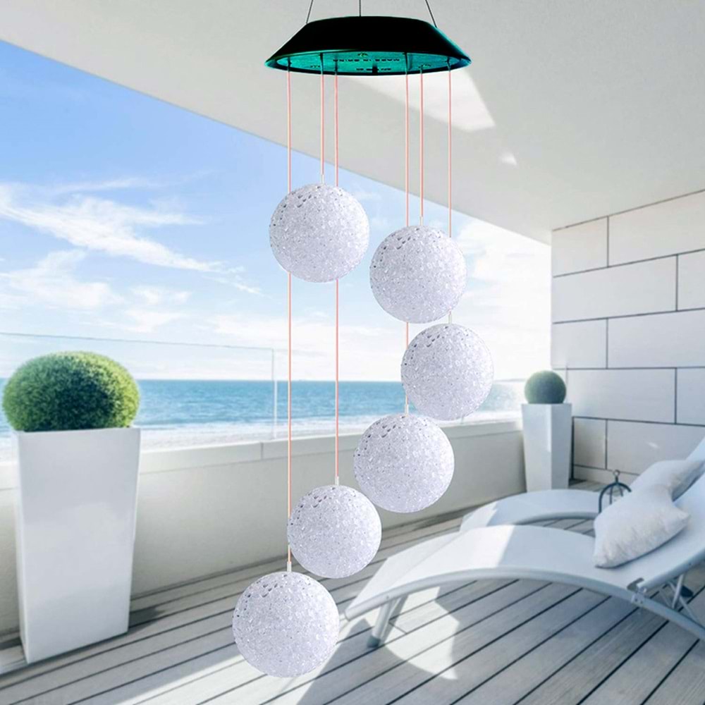 Greentech Güneş Enerjili Renk Geçişli Kristal Top Aydınlatma / GT-SL10