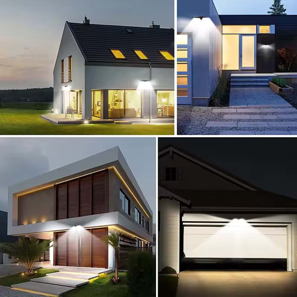 Greentech Güneş Enerjili Hareket Sensörlü, 6 Taraflı 104 Led Aydınlatma / GT-SL13-2 Adet