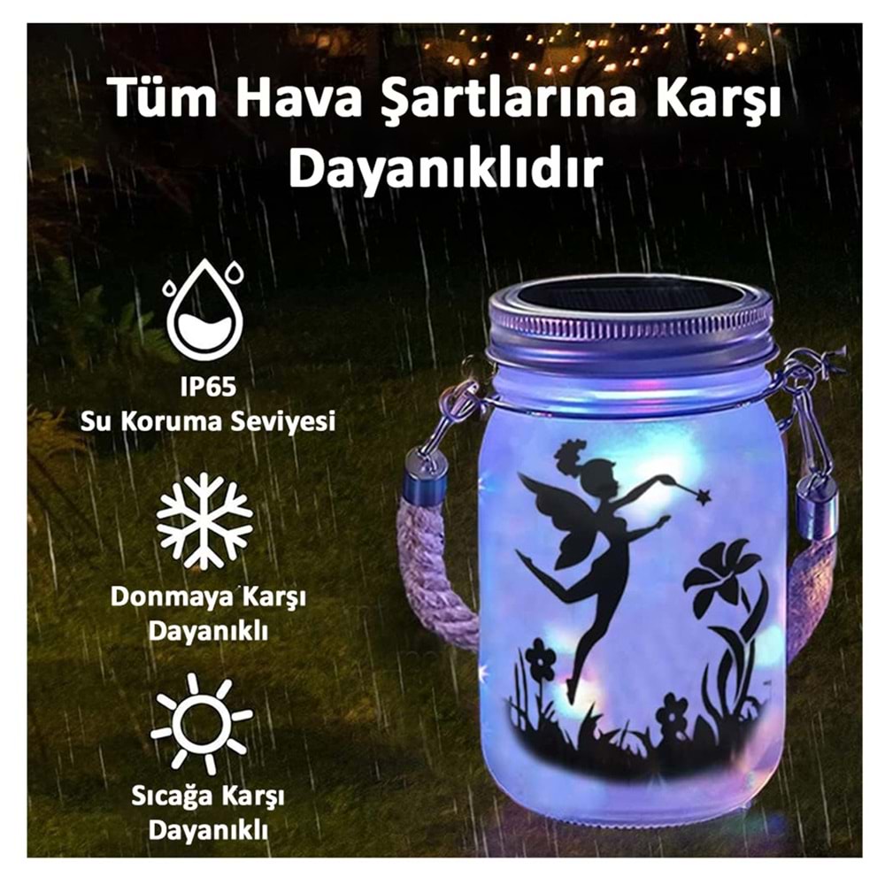 Greentech Güneş Enerjili Dekoratif LED Fener / Askılı Bahçe Feneri / Bahçe Dekoras. Feneri / GT-SL27