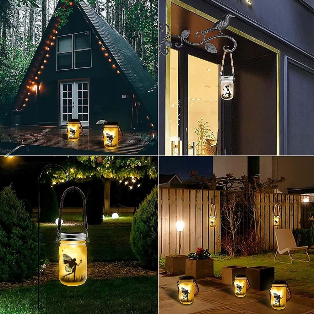 Greentech Güneş Enerjili Dekoratif LED Fener / Askılı Bahçe Feneri / Bahçe Dek. Feneri / GT-SL28