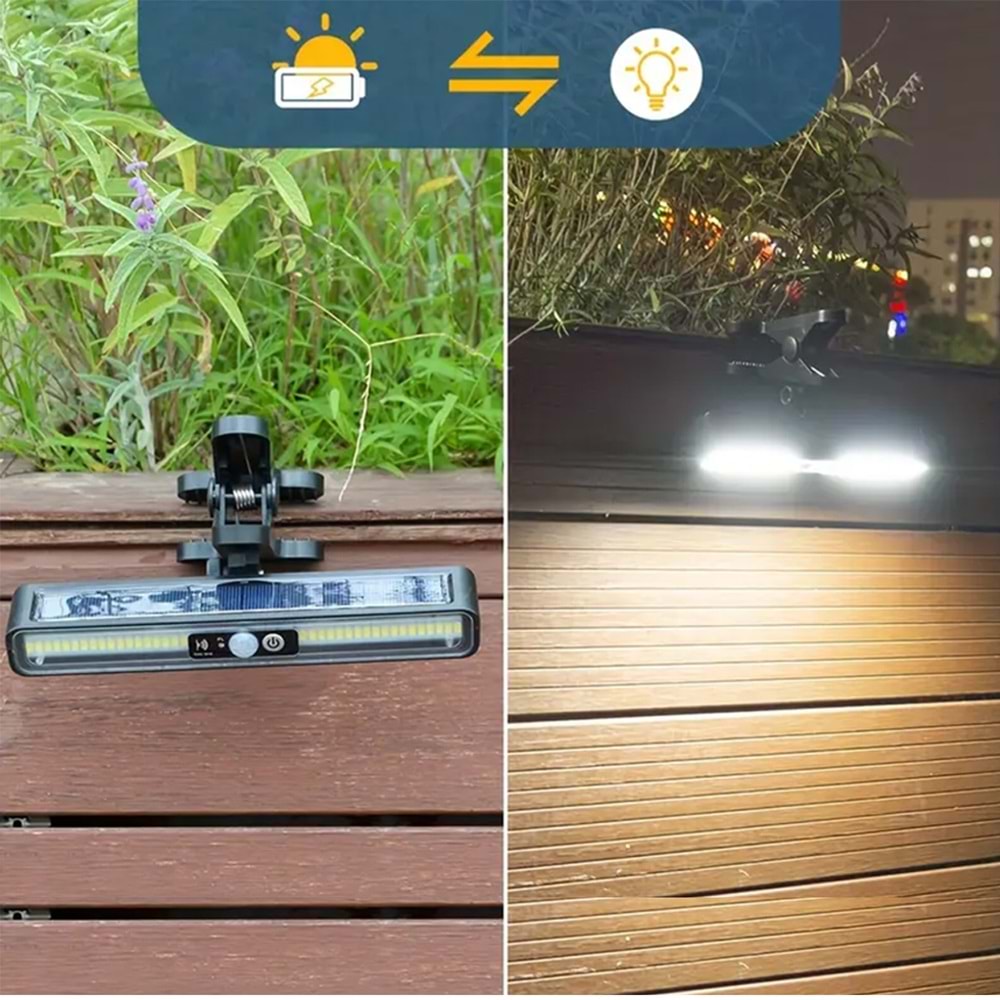 Greentech Güneş Enerjili Hareket Sensörlü Mandallı LED Aydınlatma / GT-SL29