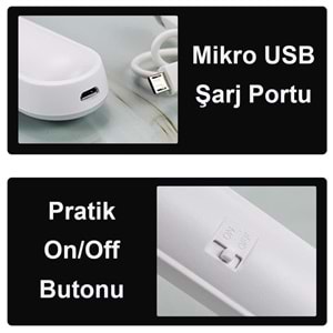 Greentech Usb Şarjlı 3 Renk Işıklı Led Aydınlatma / GT-CL03-3 Adet