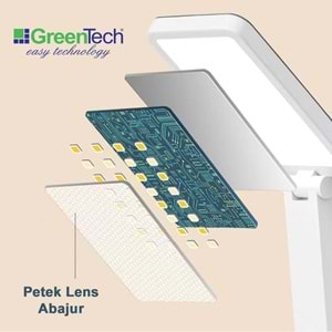 Greentech Masaüstü Şarjlı Katlanabilir Portatif LED Aydınlatma / GT-CL11P
