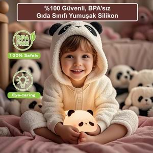 Greentech Dokunmatik Silikon Panda Gece Lambası / GT-CL17