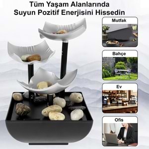 Greentech Dekoratif Masaüstü Işıklı Mini Şelale GT-DF01