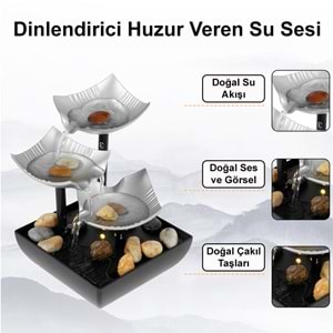 Greentech Dekoratif Masaüstü Işıklı Mini Şelale GT-DF01