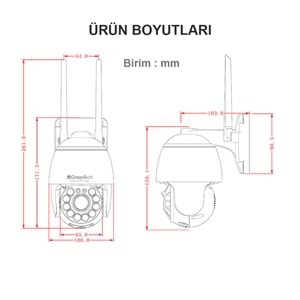 Greentech 4MP Dış Mekan Ip Kamera / GT-IP713 4MP