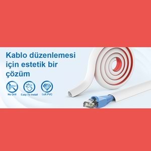 Greentech Esnek Kablo Kanalı Beyaz / GT-KK05