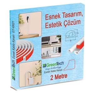 Greentech Esnek Kablo Kanalı KREM / GT-KK12