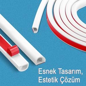 Greentech Esnek Kablo Kanalı KREM / GT-KK12