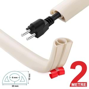 Greentech Esnek Kablo Kanalı KREM / GT-KK13