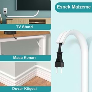 Greentech Esnek Kablo Kanalı KREM / GT-KK13