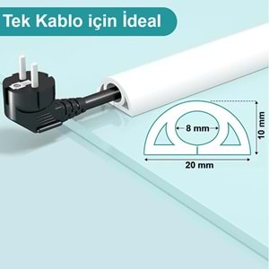 Greentech Esnek Kablo Kanalı KREM / GT-KK13