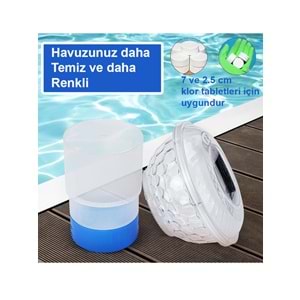 Greentech Güneş Enerjili, Klor Hazneli, Kumandalı Havuz LED Aydınlatma 1 Adet/GT-PL01
