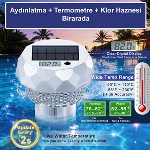 Greentech Güneş Enerjili Kumandalı Havuz LED Aydınlatma 1 ADET/GT-PL04