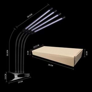 Greentech Bitki Büyütme Lambası Tam Spectrumlu 4 Başlı / GT-PL22