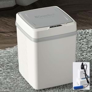 Greentech Sensörlü 12 Litre Çöp Kovası (Şarj Edilebilir Lityum Pilli) / GT-SC01
