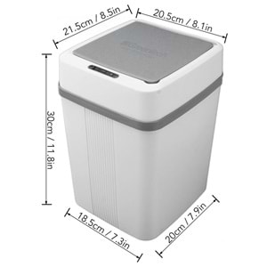Greentech Sensörlü 12 Litre Çöp Kovası (Şarj Edilebilir Lityum Pilli) / GT-SC01