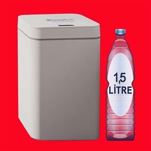 Greentech Sensörlü 16 Litre Çöp Kovası (Şarj Edilebilir Lityum Pilli) / GT-SC03 TEŞHİR BEYAZ