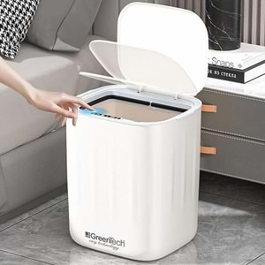 Greentech Sensörlü 28 Litre Çöp Kovası (Şarj Edilebilir Lityum Pilli) / GT-SC07B