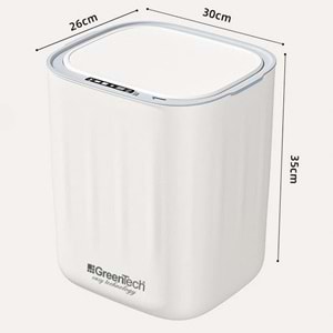 Greentech Sensörlü 28 Litre Çöp Kovası (Şarj Edilebilir Lityum Pilli) / GT-SC07B