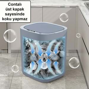 Greentech Sensörlü 28 Litre Çöp Kovası ) / GT-SC07 GRİ - TEŞHİR