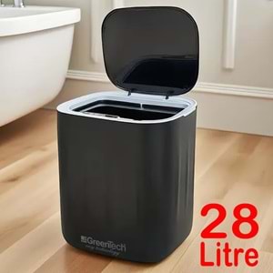 Greentech Sensörlü 28 Litre Çöp Kovası (Şarj Edilebilir Lityum Pilli) / GT-SC07S